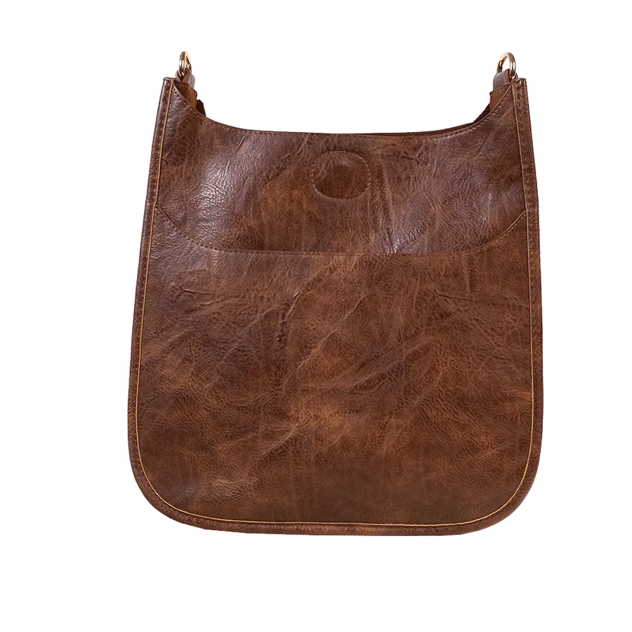 Classic Vegan Leather Messenger - Southern Belle Boutique