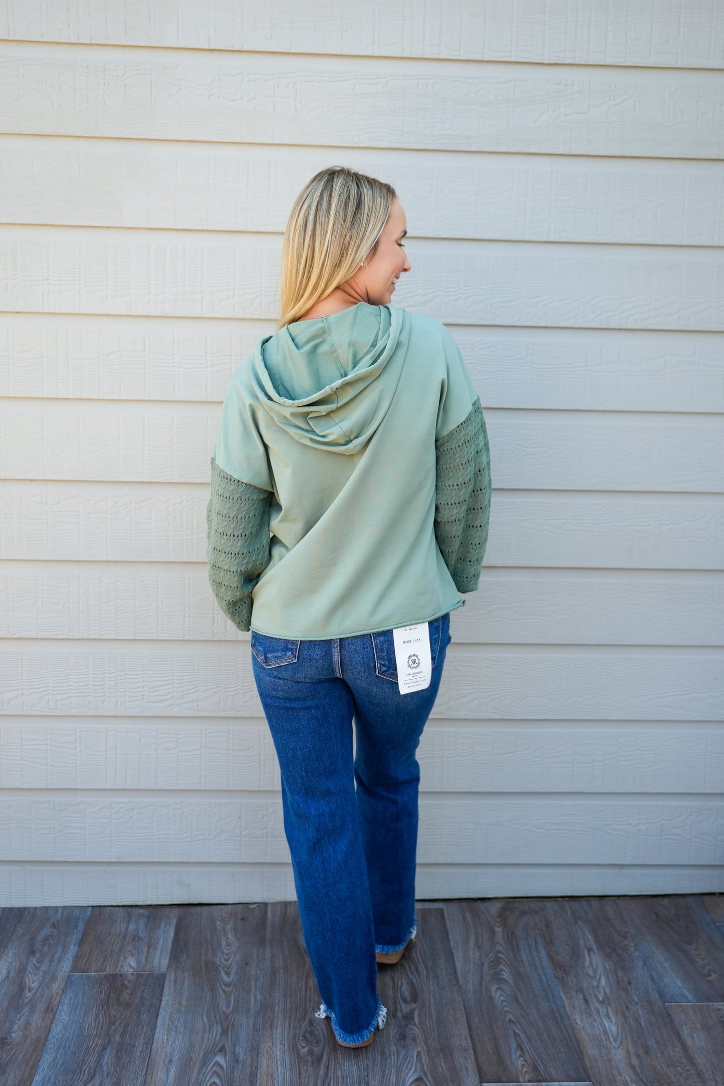Elysia Hoodie Sweater - Slate Green