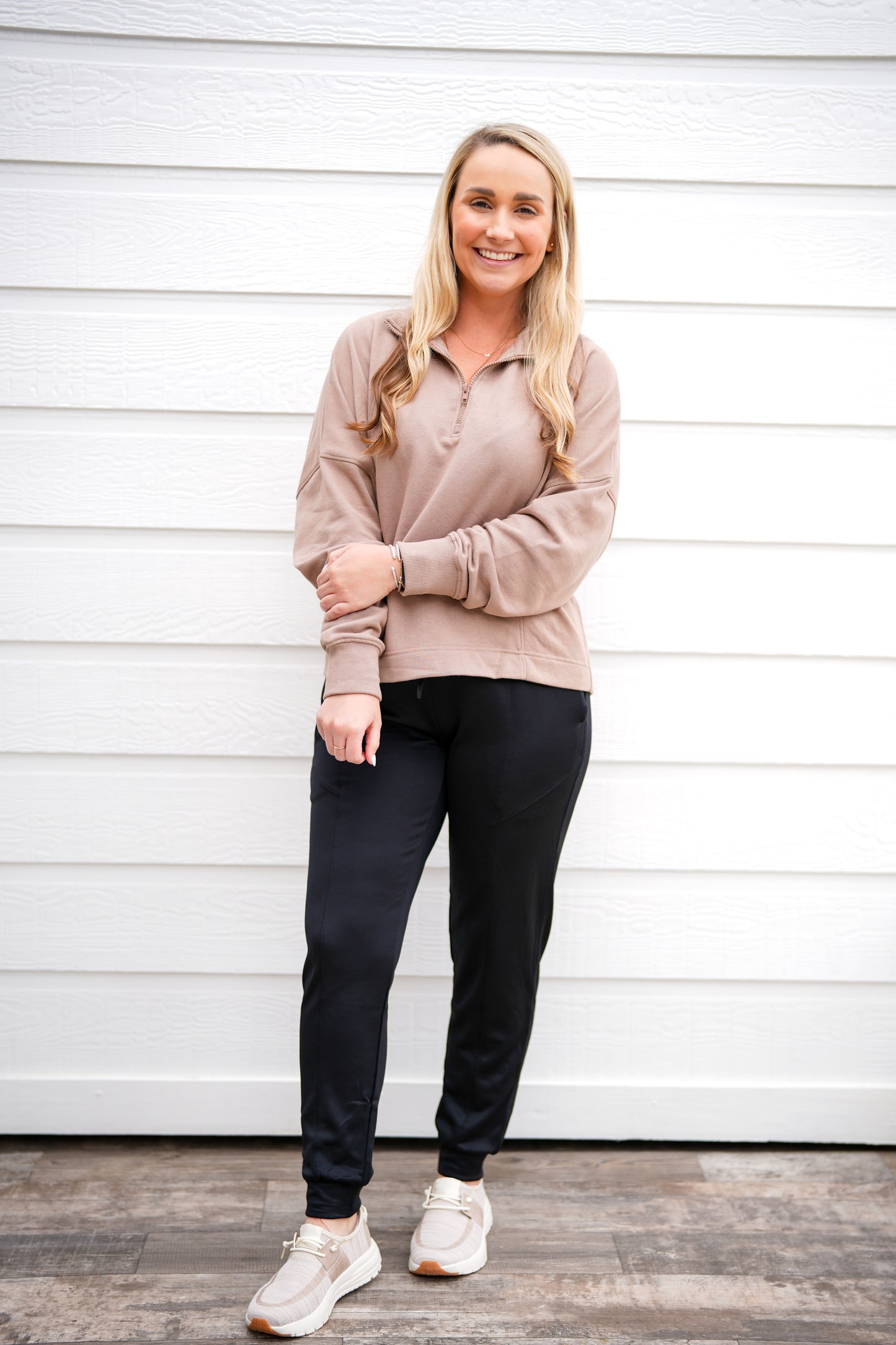 Cuffed Joggers with Zippered Pockets - Black - Southern Belle Boutique