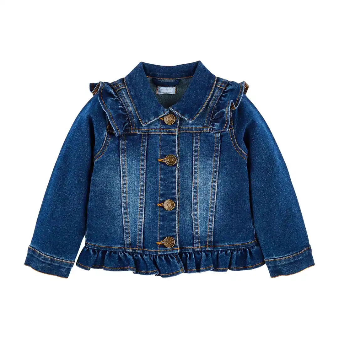 Ruffle Denim Jacket - Southern Belle Boutique