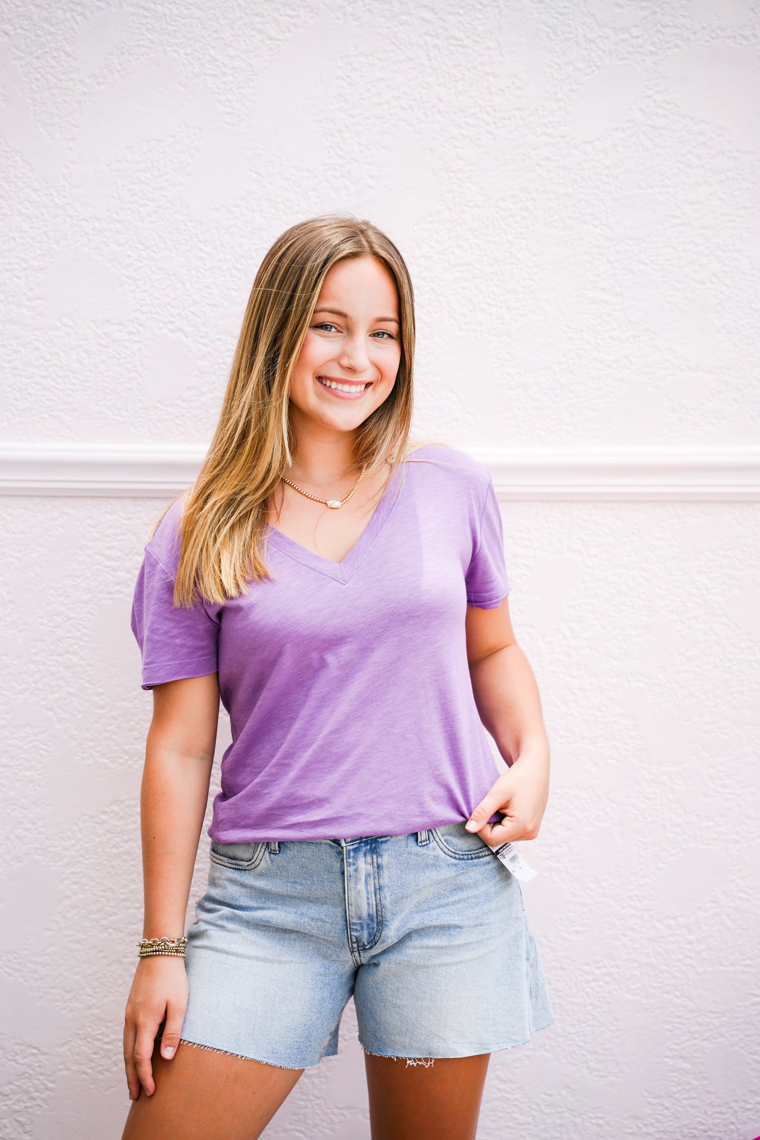 Ashton Tee - Wildberry Slub - Southern Belle Boutique