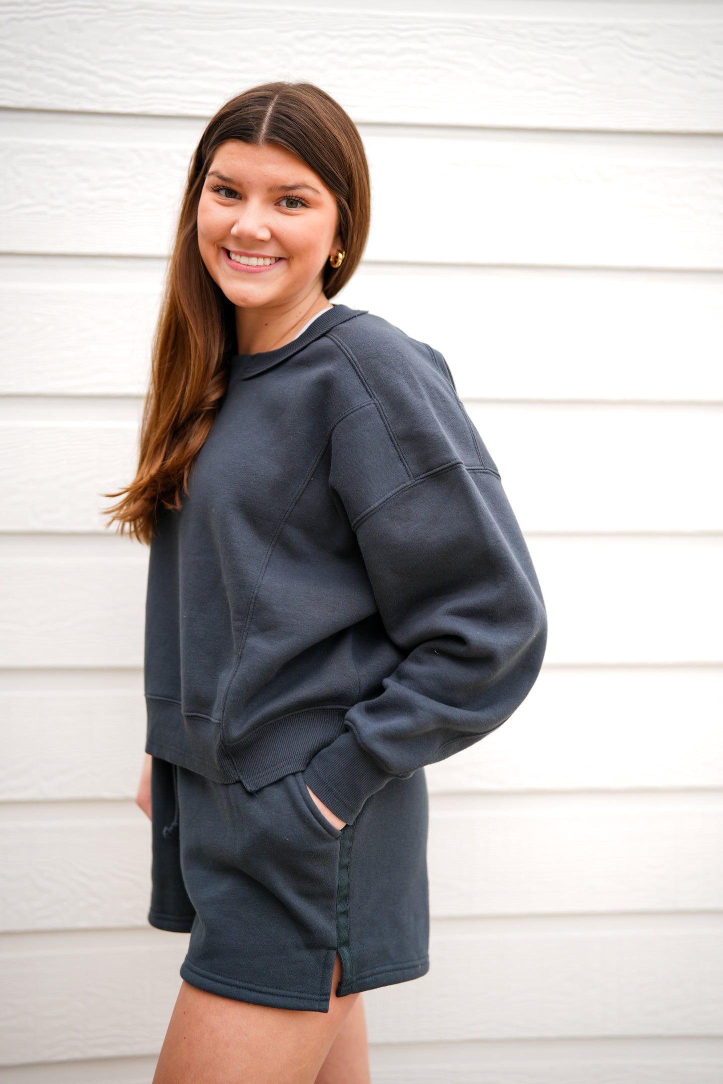 Stride Luxe Sweatshorts - Black - Southern Belle Boutique
