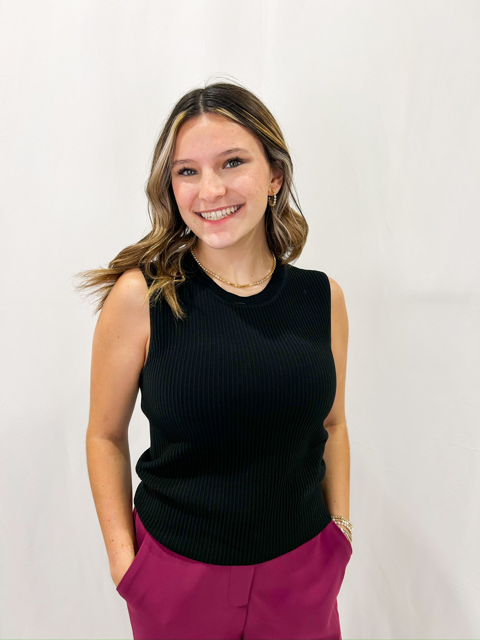 Stirling Tank - Black - Southern Belle Boutique