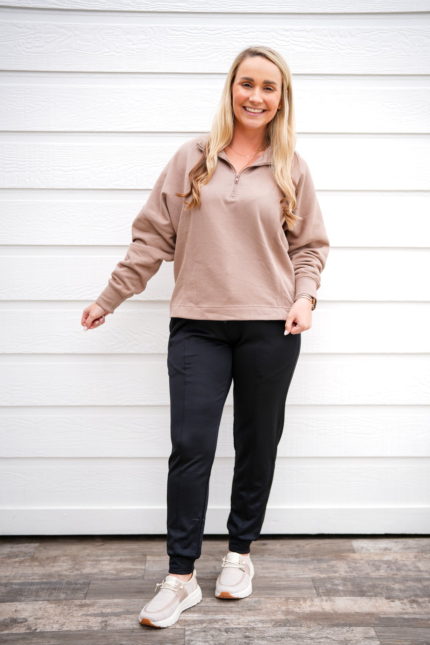 Cuffed Joggers with Zippered Pockets - Black - Southern Belle Boutique