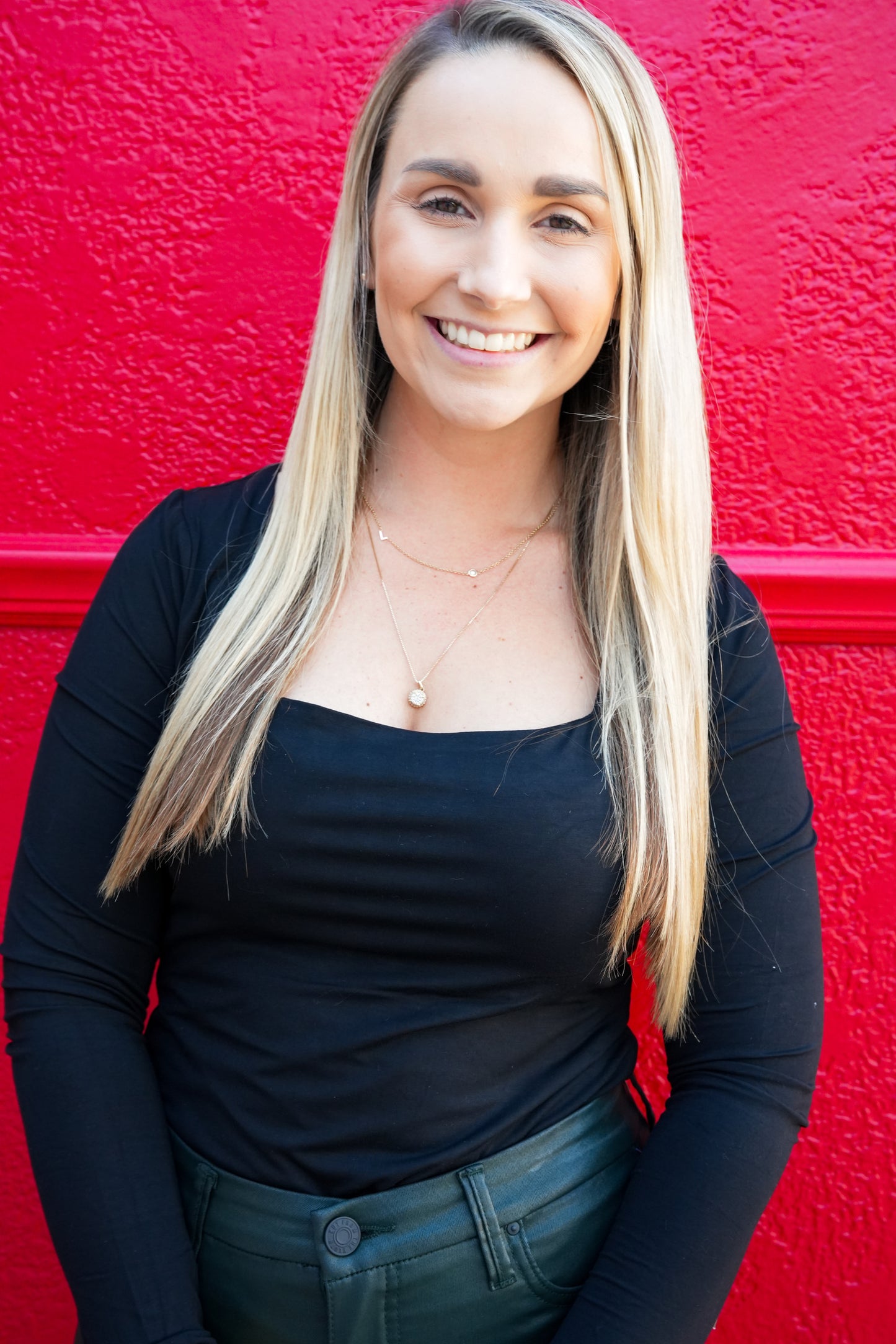 Black Square Neck LS Bodysuit - Southern Belle Boutique