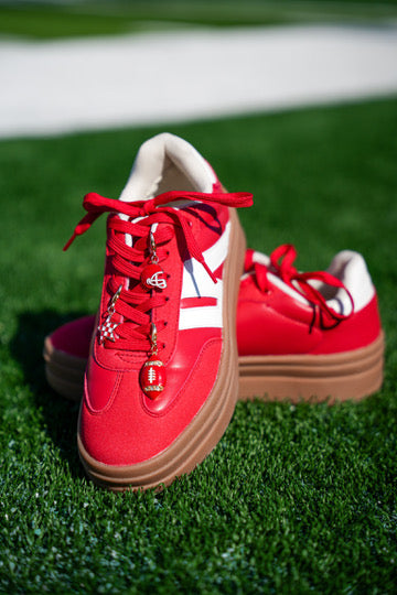 Topping Color Block Platform Sneaker - Red