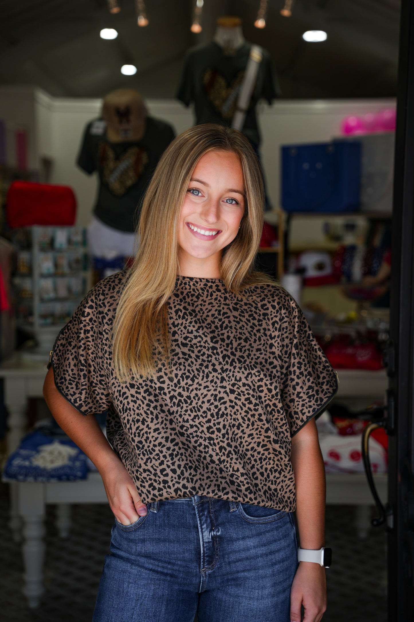 Jacquard Knit Top - Mocha - Southern Belle Boutique