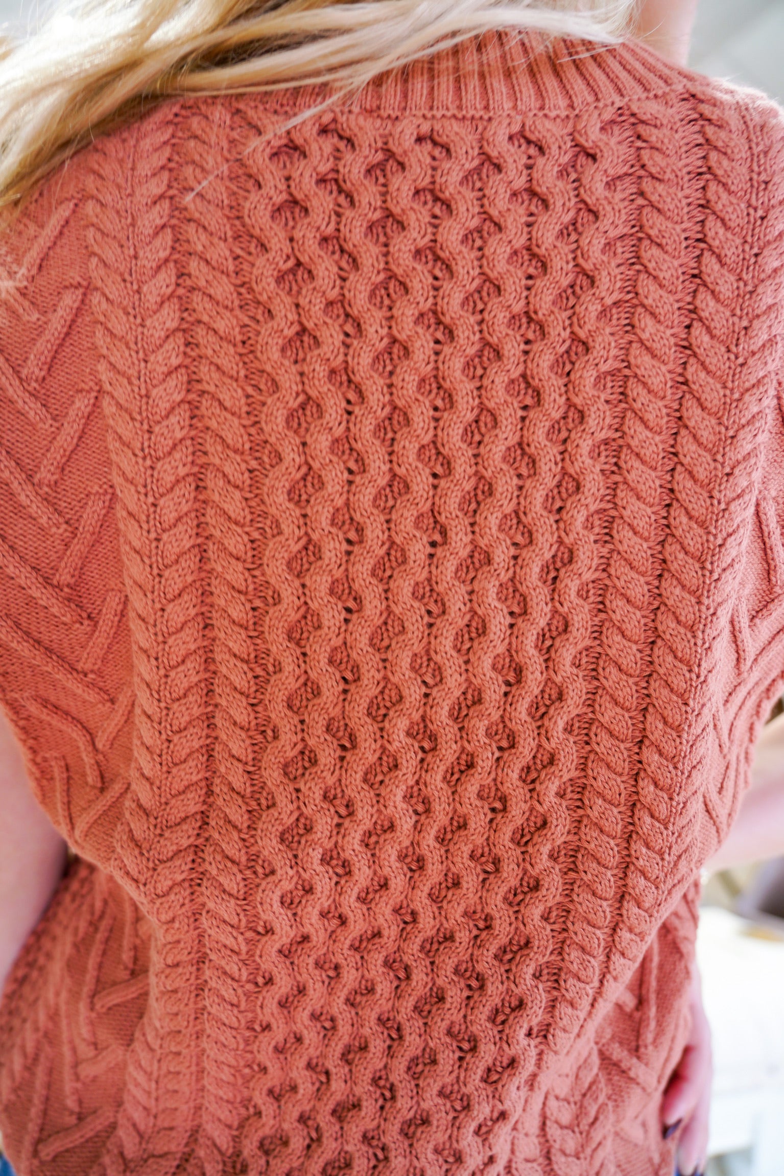 Scout VNeck Sweater - Pumpkin - Southern Belle Boutique