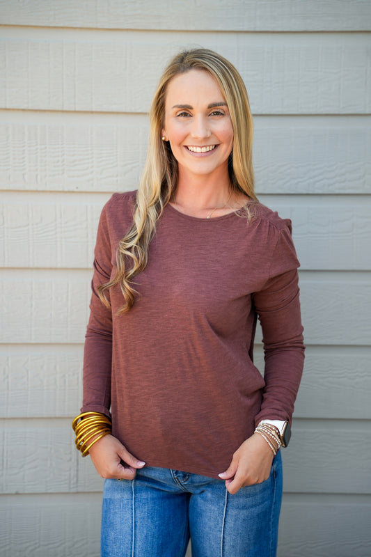 Melia Top - Chocolate - Southern Belle Boutique