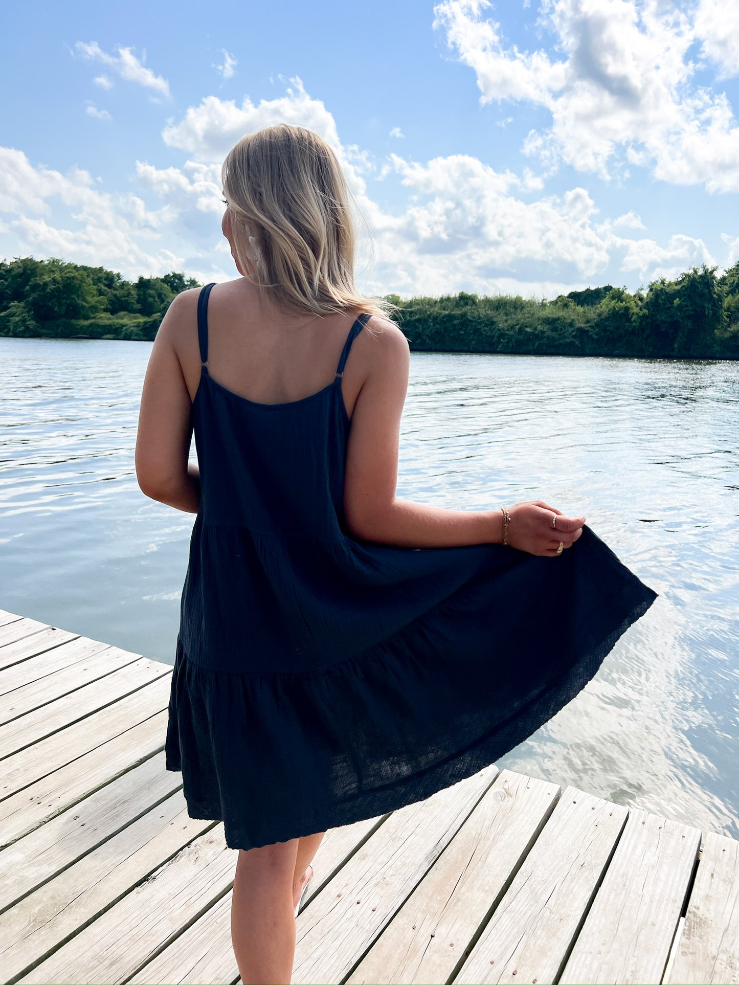 Midnight Gauze Mini Dress - Southern Belle Boutique