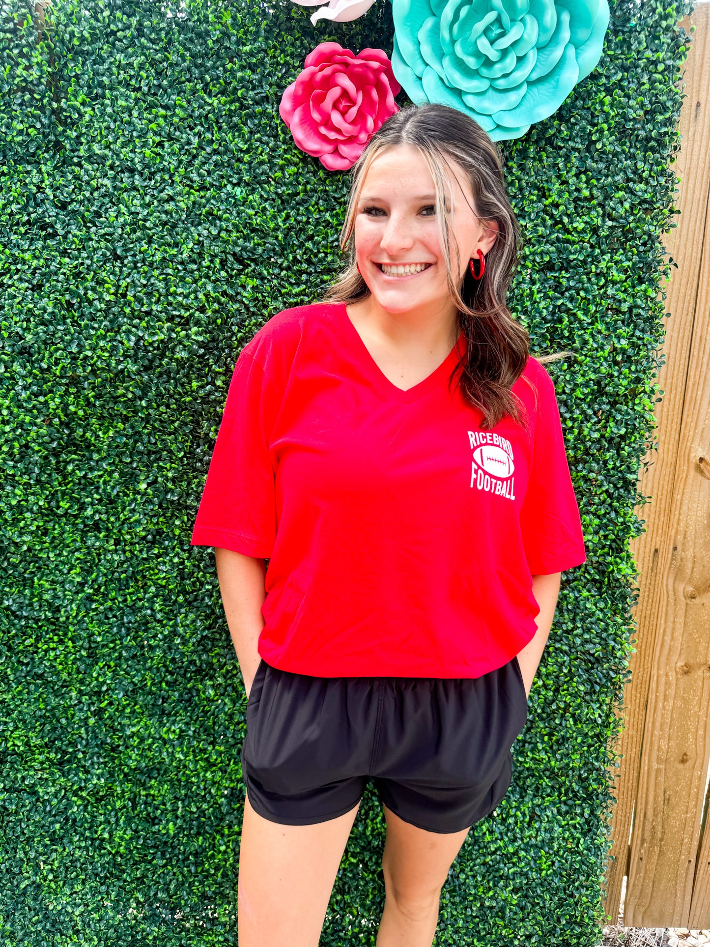 Ricebird Fight Song Red Tee - Southern Belle Boutique