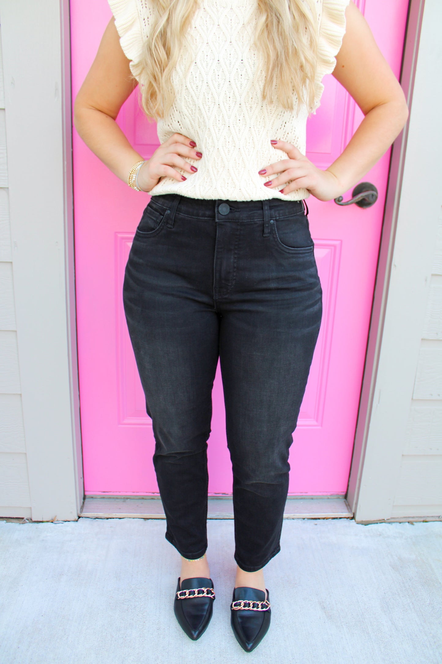 Rachael High Rise Mom Jean - Uplifting - Southern Belle Boutique