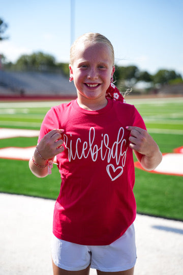 Ricebird Red Heart Tee- Youth - Southern Belle Boutique