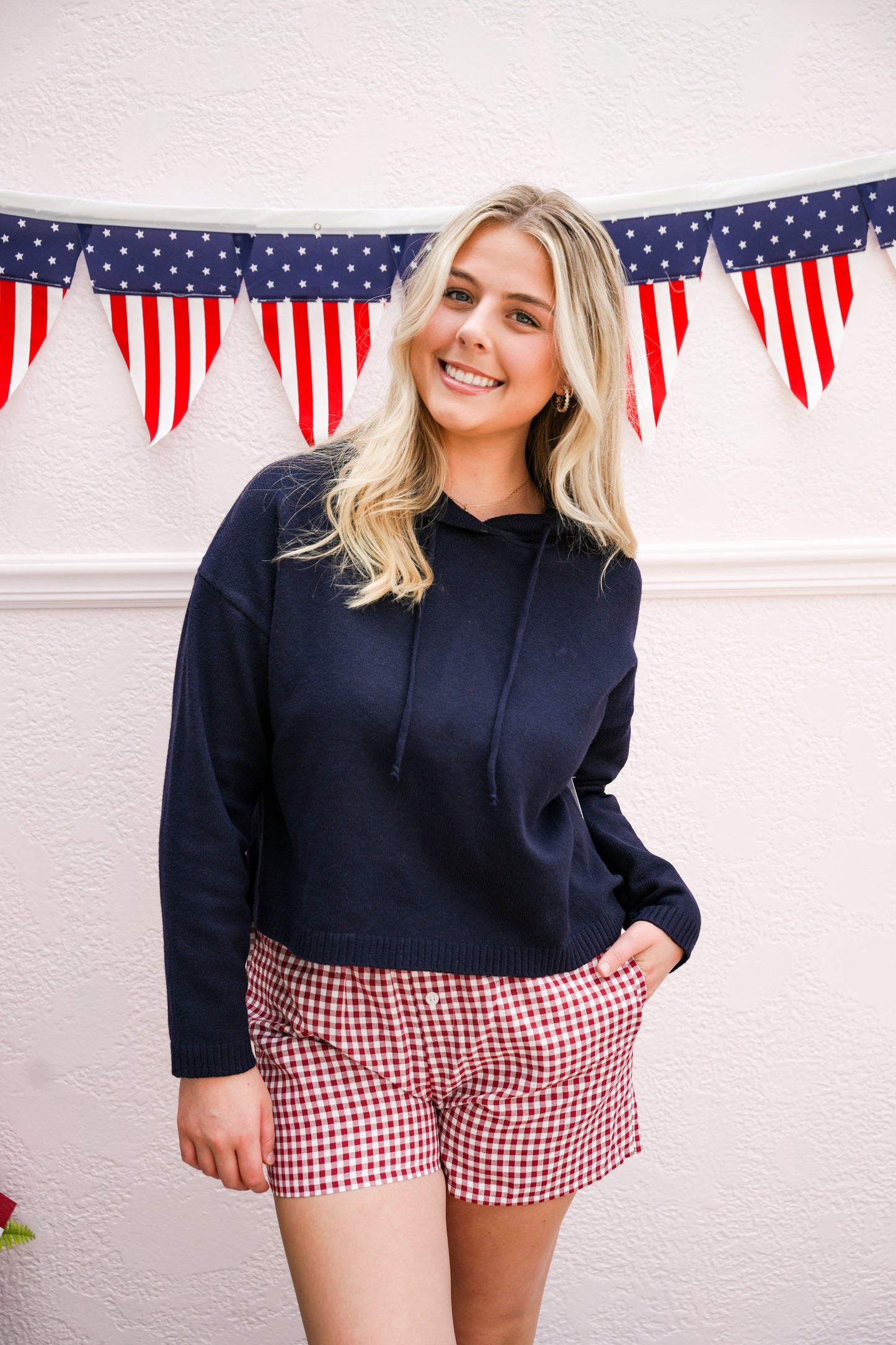 Austin Star Hoodie - Navy - Southern Belle Boutique