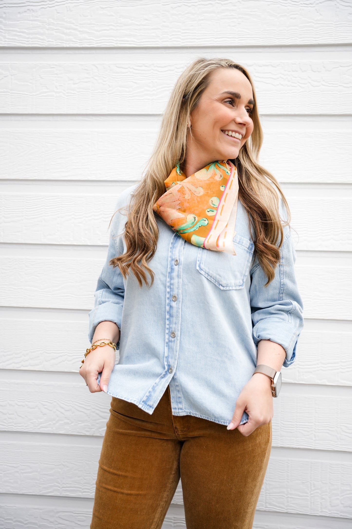 Leighton Denim Button Down - Light Wash - Southern Belle Boutique