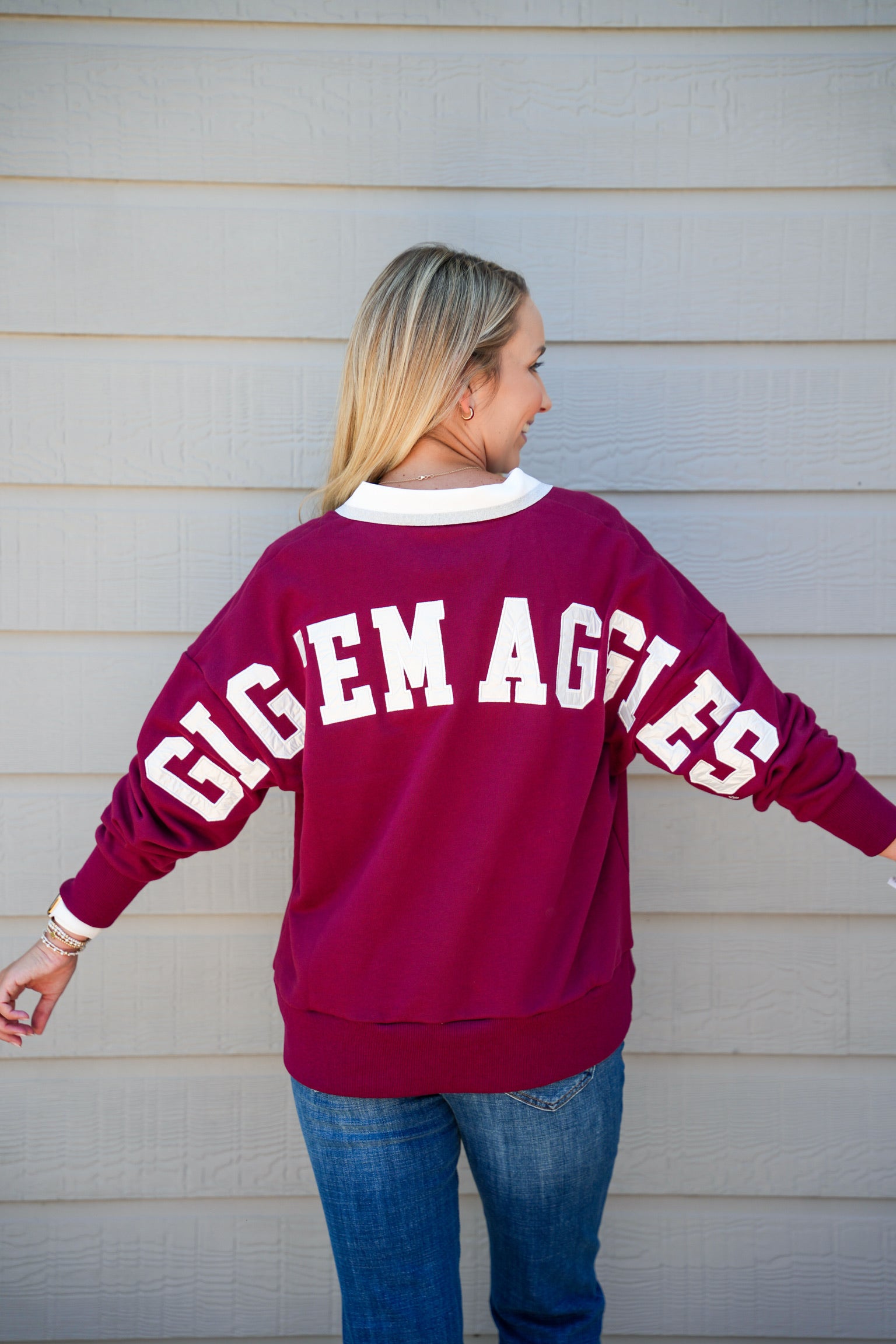 Texas A&M Brianna Cannon Club Sweatshirt - Southern Belle Boutique