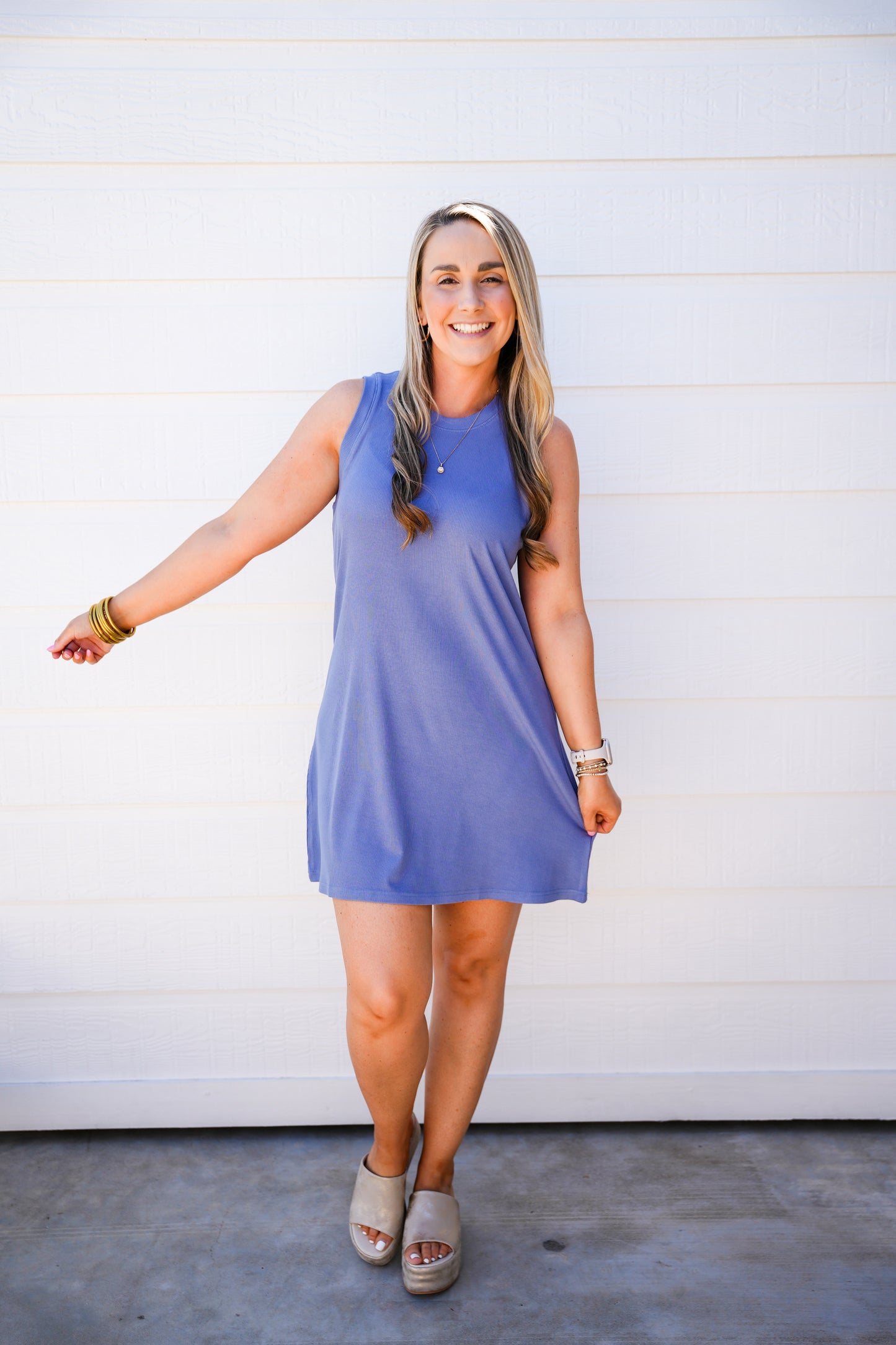 Justine Dress - Stormy Blue - Southern Belle Boutique