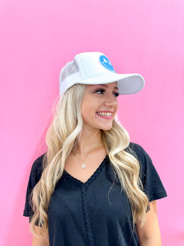 Boat Eye Smiley Trucker Hat - Southern Belle Boutique