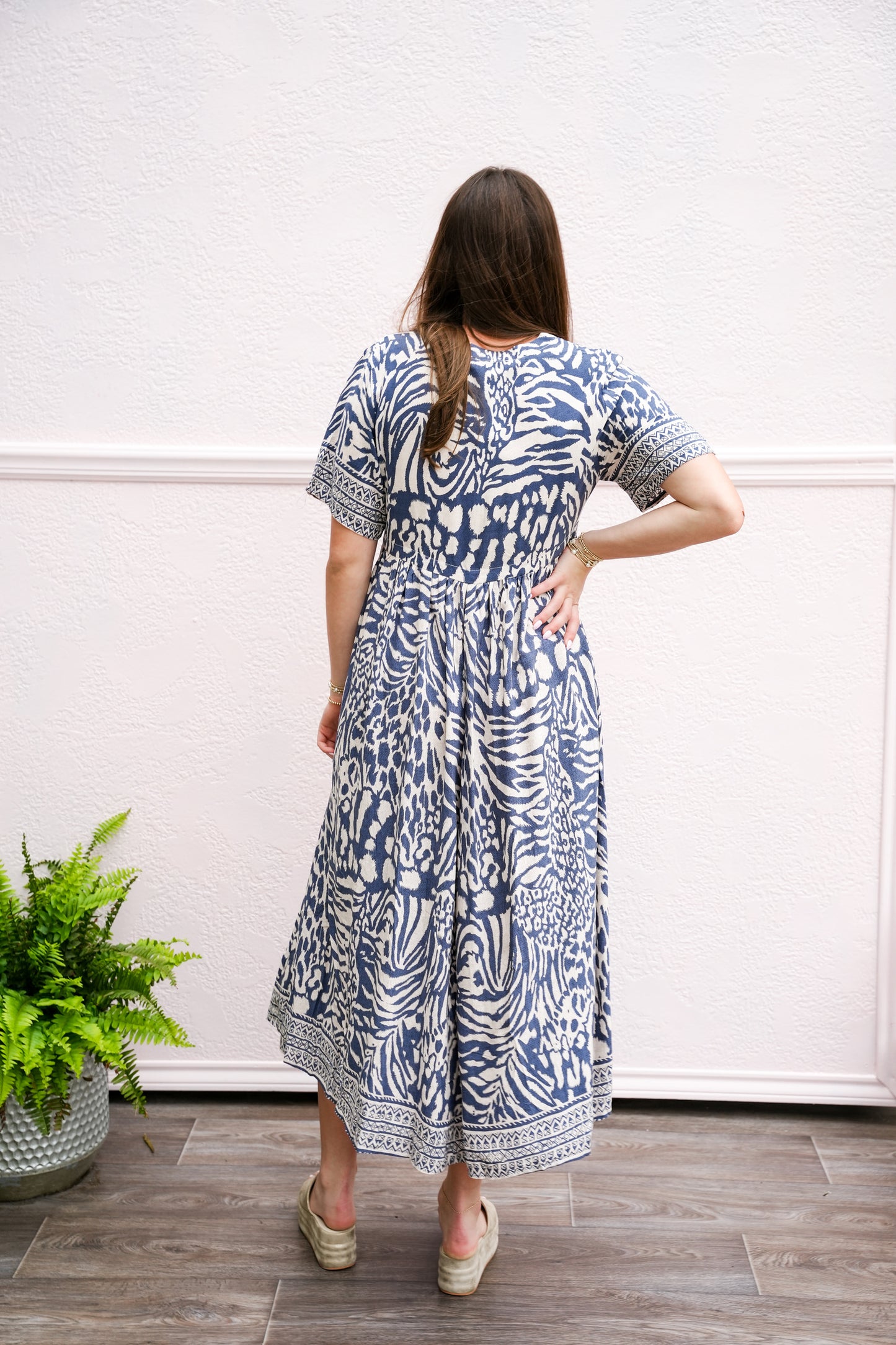 Blue Maggy Long Dress - Southern Belle Boutique