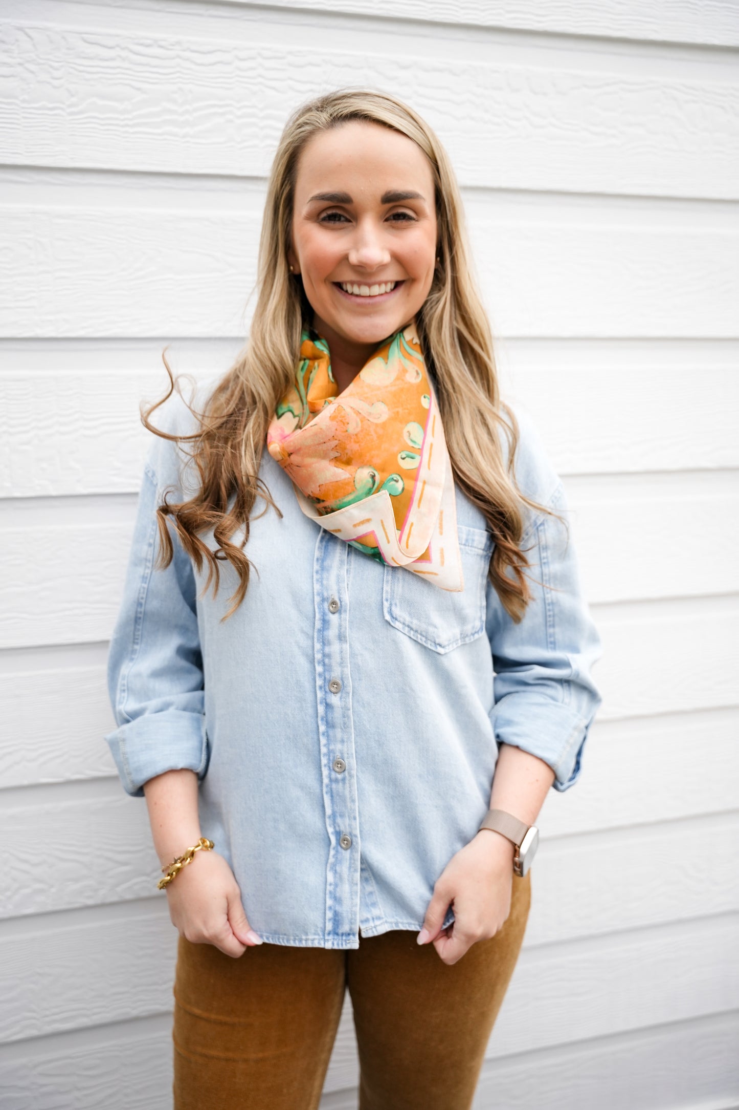 Leighton Denim Button Down - Light Wash - Southern Belle Boutique
