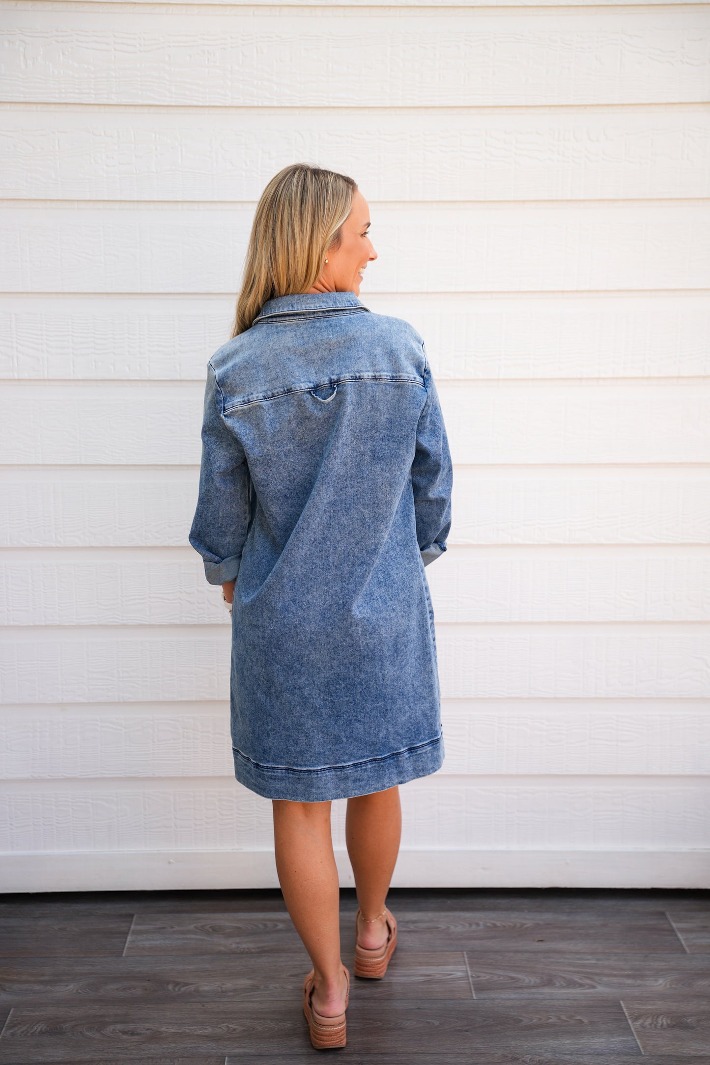 Anika Denim Dress - Medium Wash