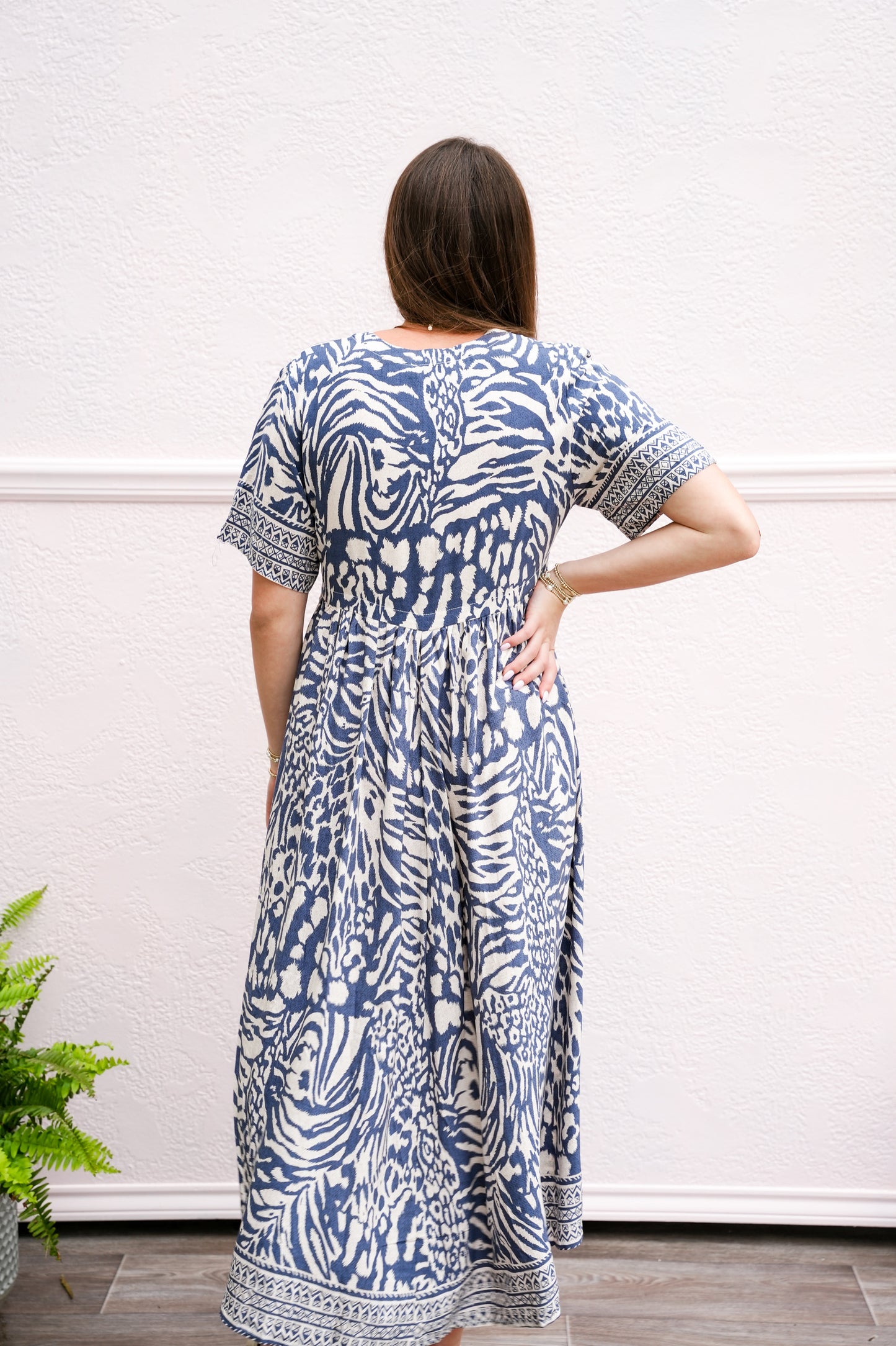 Blue Maggy Long Dress - Southern Belle Boutique