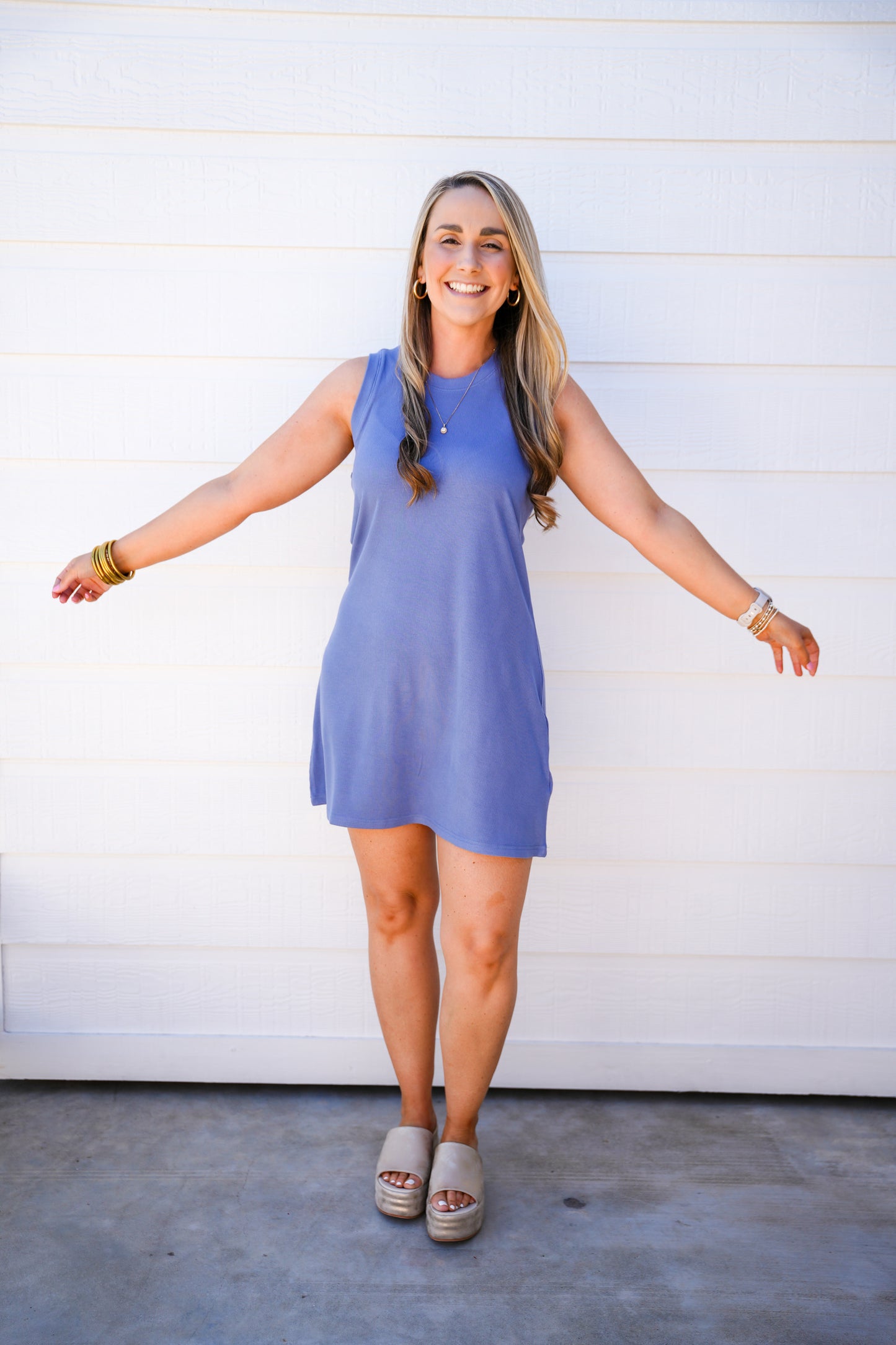 Justine Dress - Stormy Blue - Southern Belle Boutique