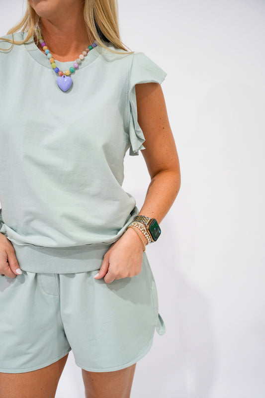 Layla Top - Aquamarine - Southern Belle Boutique