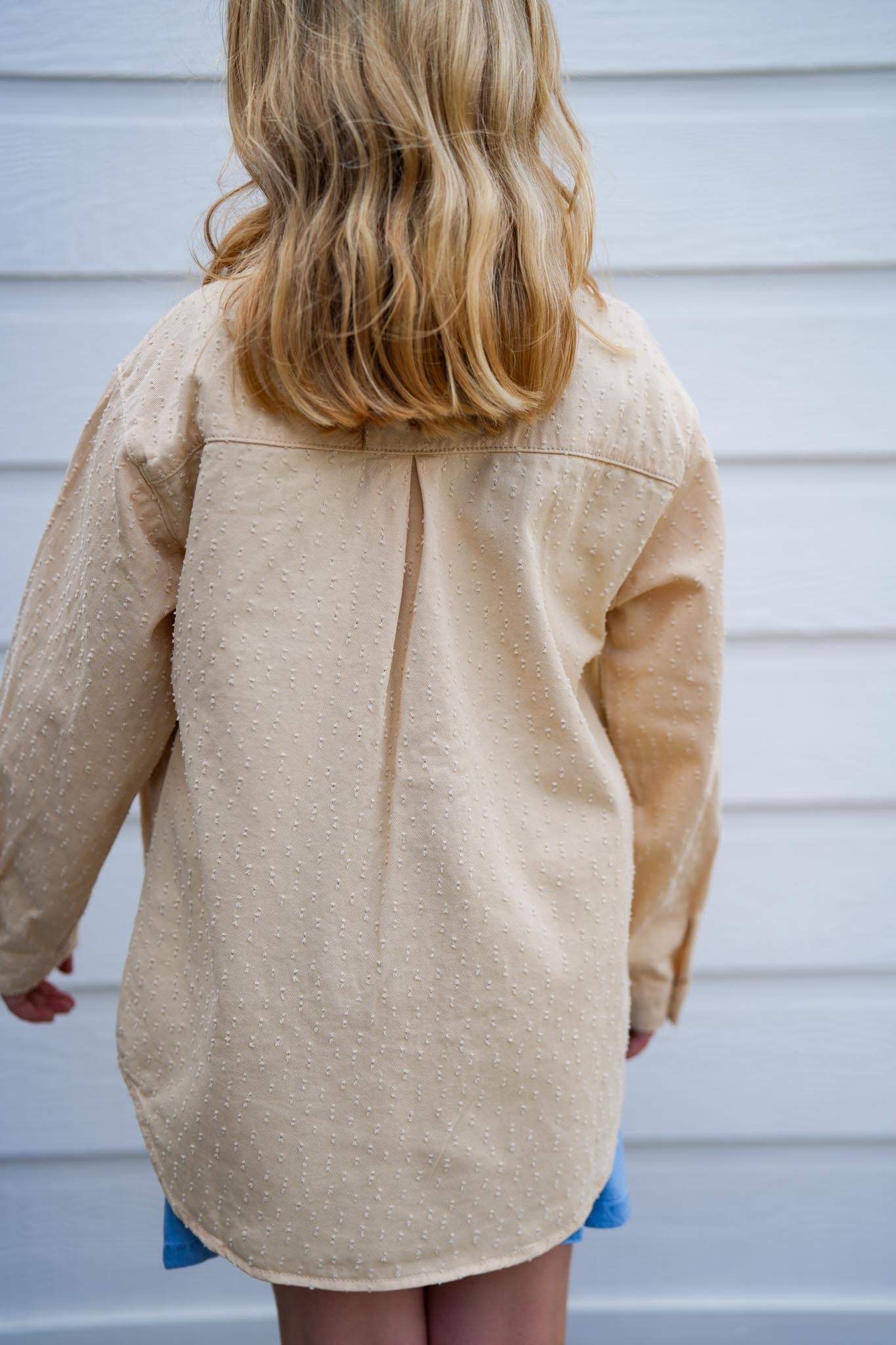 Distressed Detail Button Up Shacket - Southern Belle Boutique
