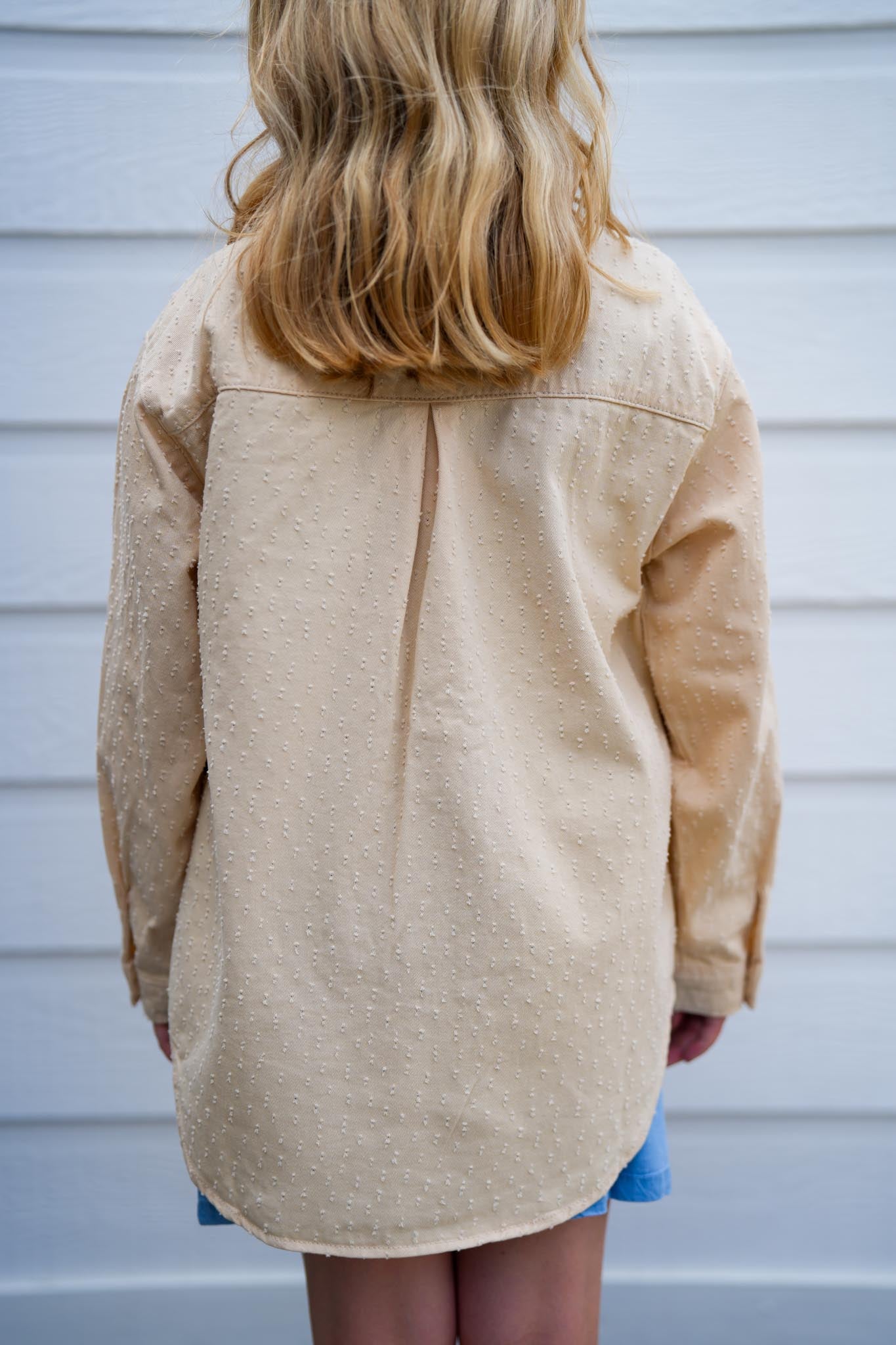 Distressed Detail Button Up Shacket - Southern Belle Boutique
