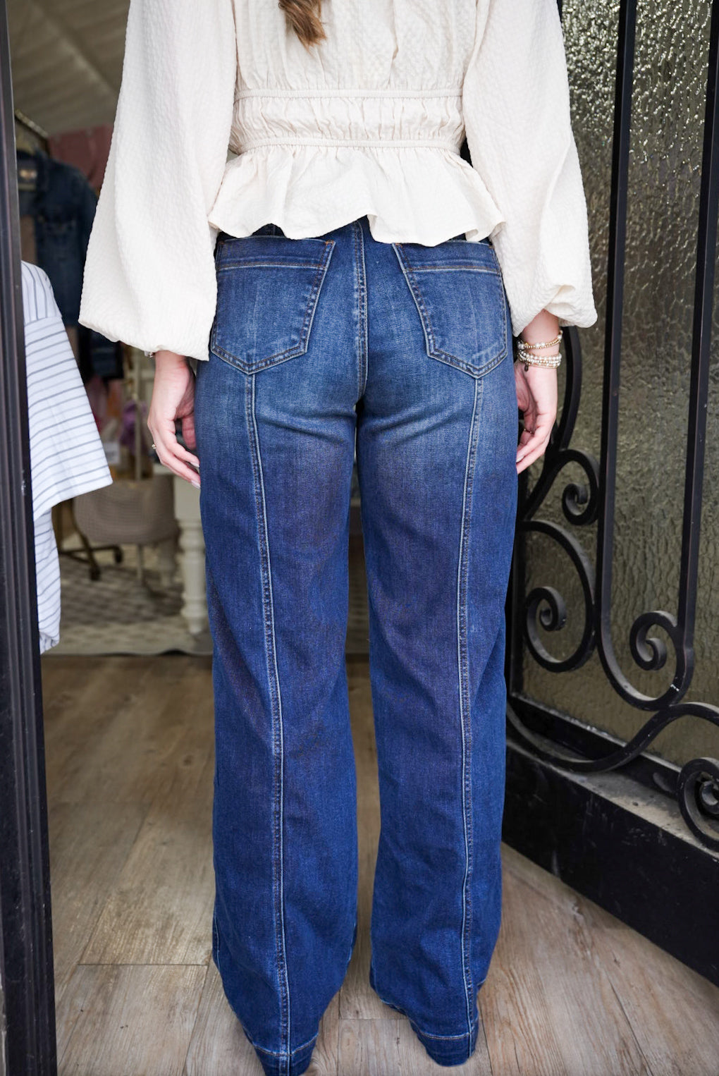 Jodi High Rise Wide Leg Front Pocket Jean - Energy Wash - Southern Belle Boutique