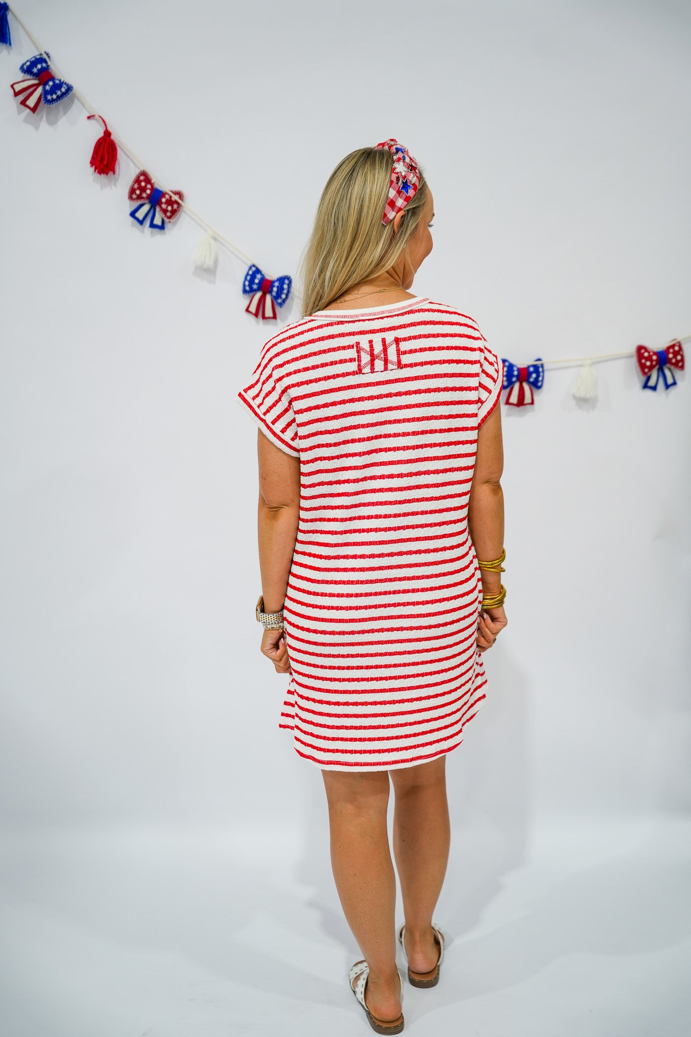 Red Striped TShirt Dress - Southern Belle Boutique