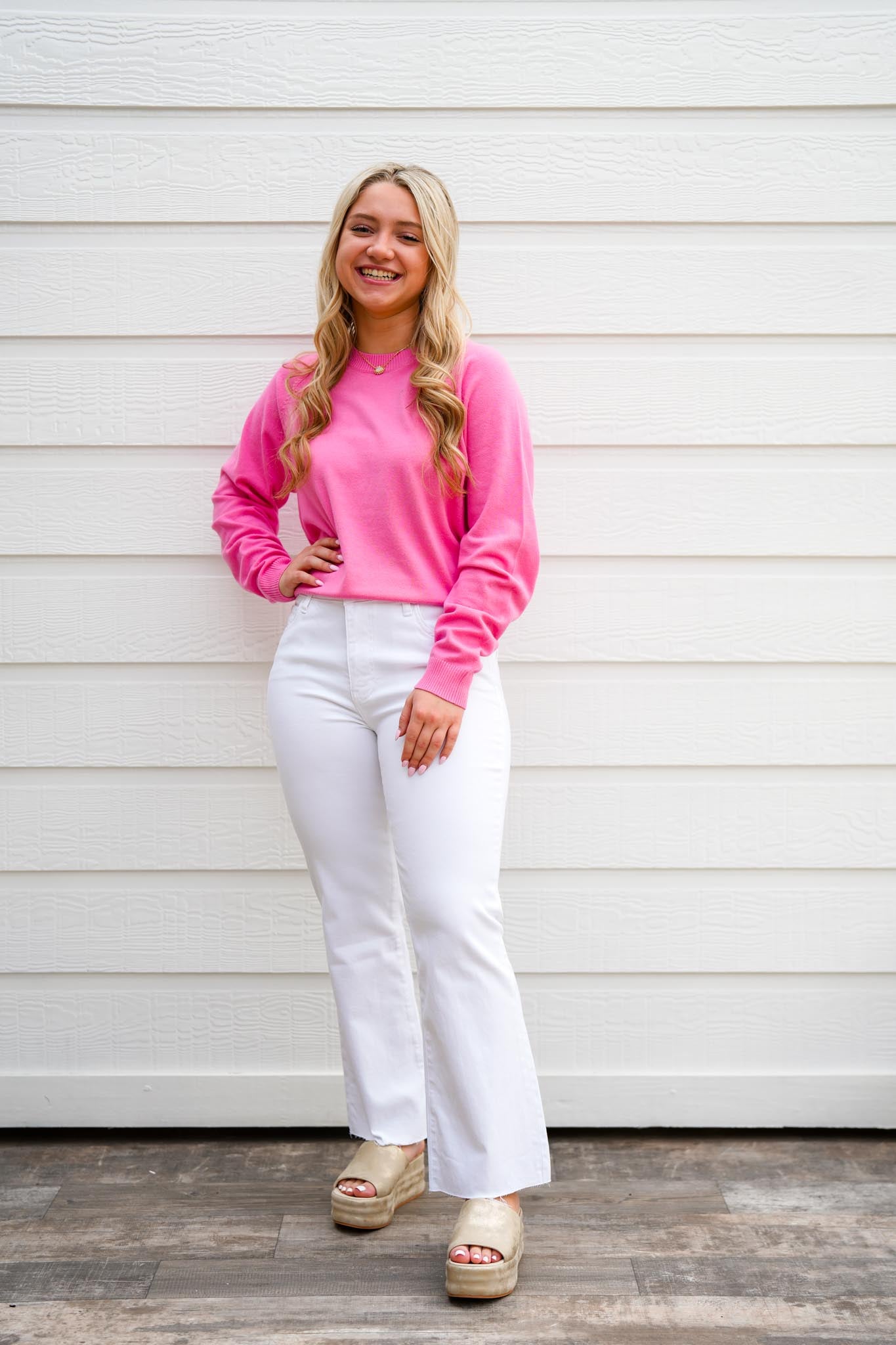 Maritza Sweater - Soft Cherry - Southern Belle Boutique