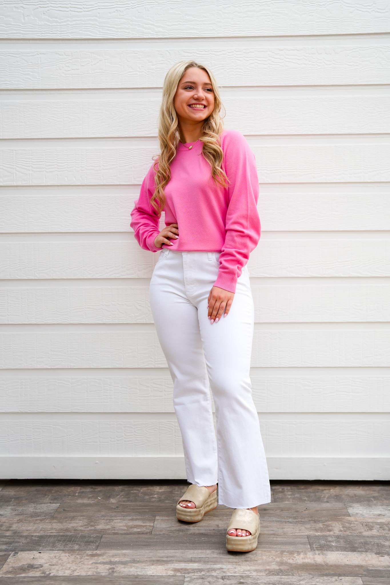 Maritza Sweater - Soft Cherry - Southern Belle Boutique