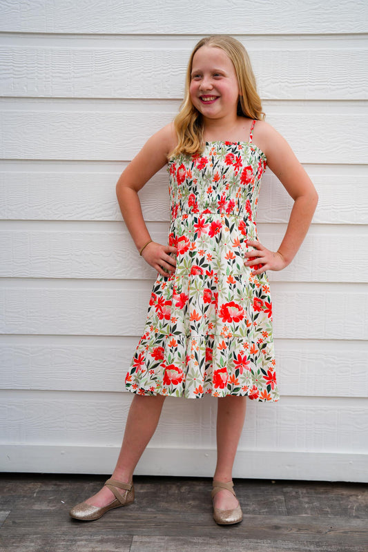 Floral Smocked Dress - Southern Belle Boutique