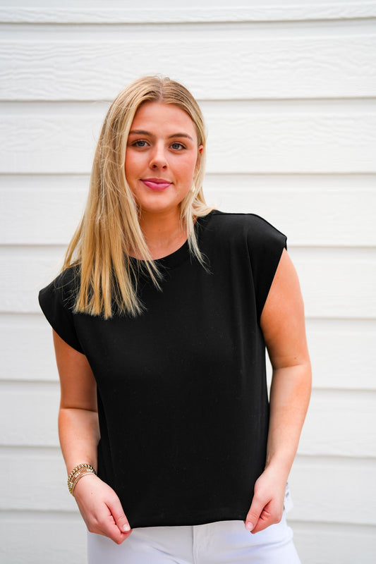 Black Muscle Sweatshirt - Southern Belle Boutique