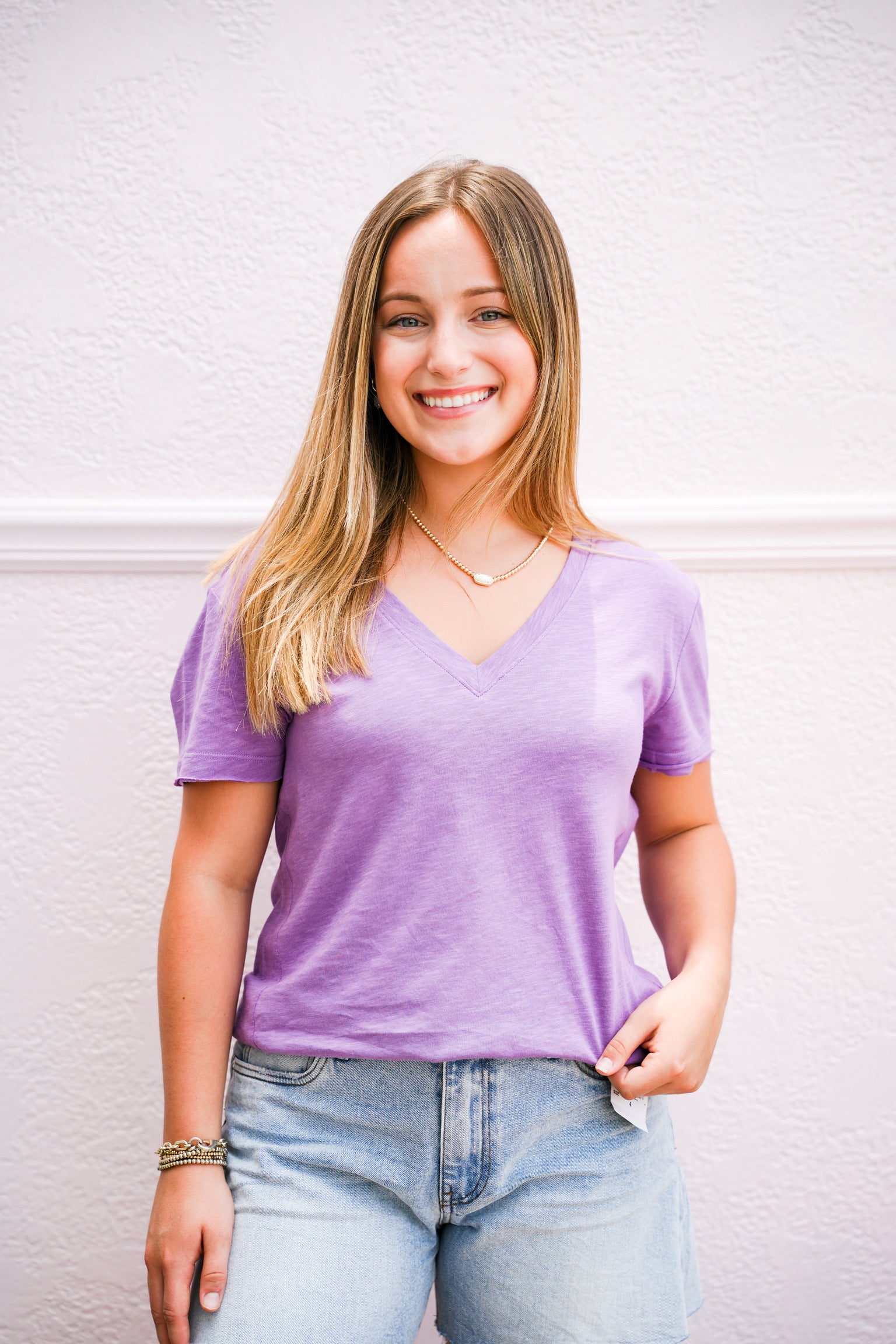 Ashton Tee - Wildberry Slub - Southern Belle Boutique