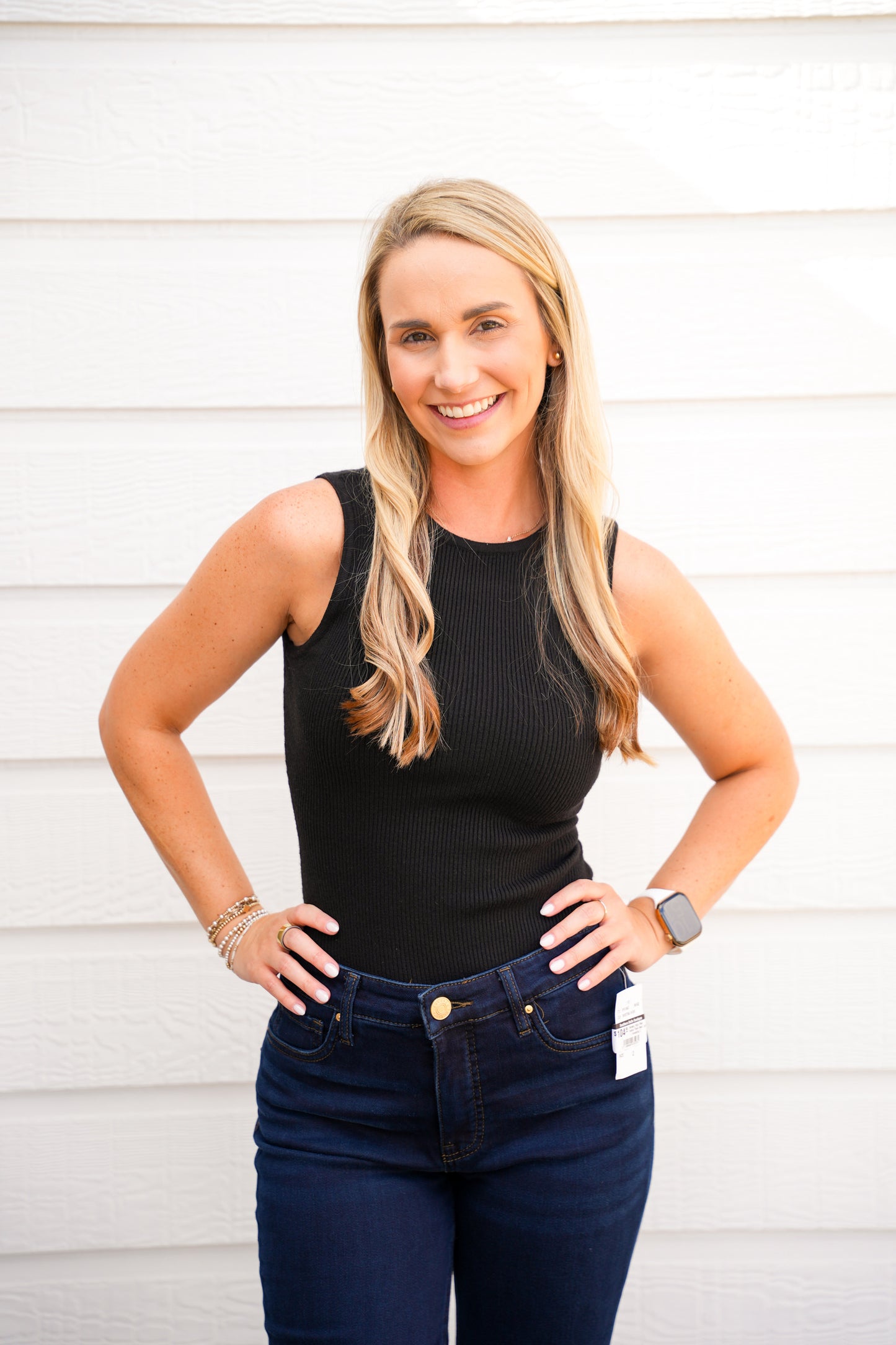 Black Square Neck LS Bodysuit - Southern Belle Boutique