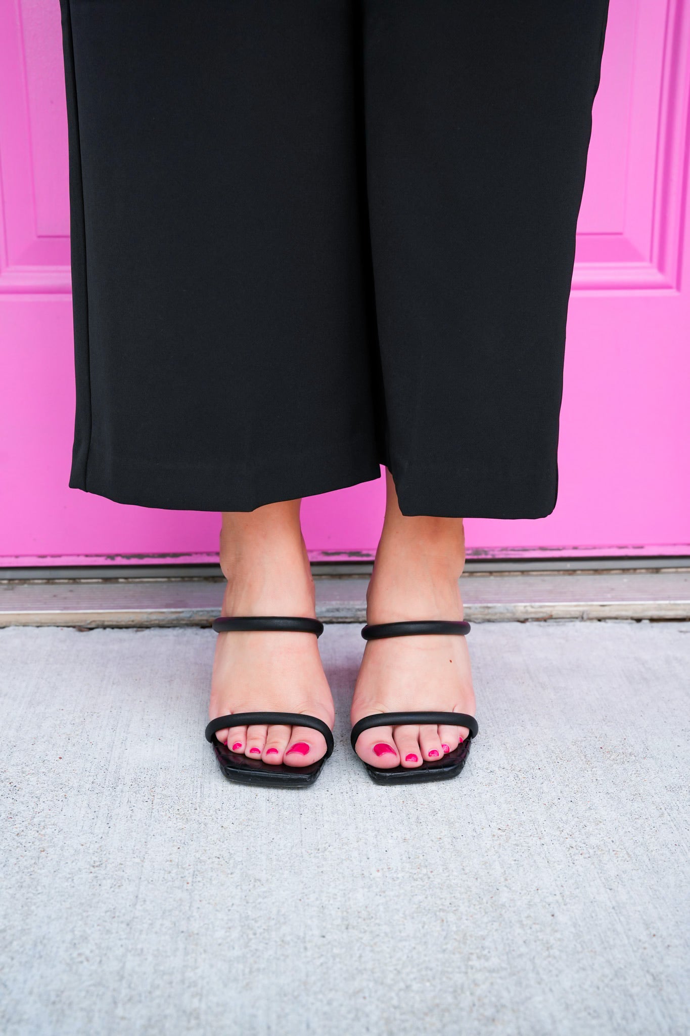 Chicago Black Croco Mule Heel - Southern Belle Boutique