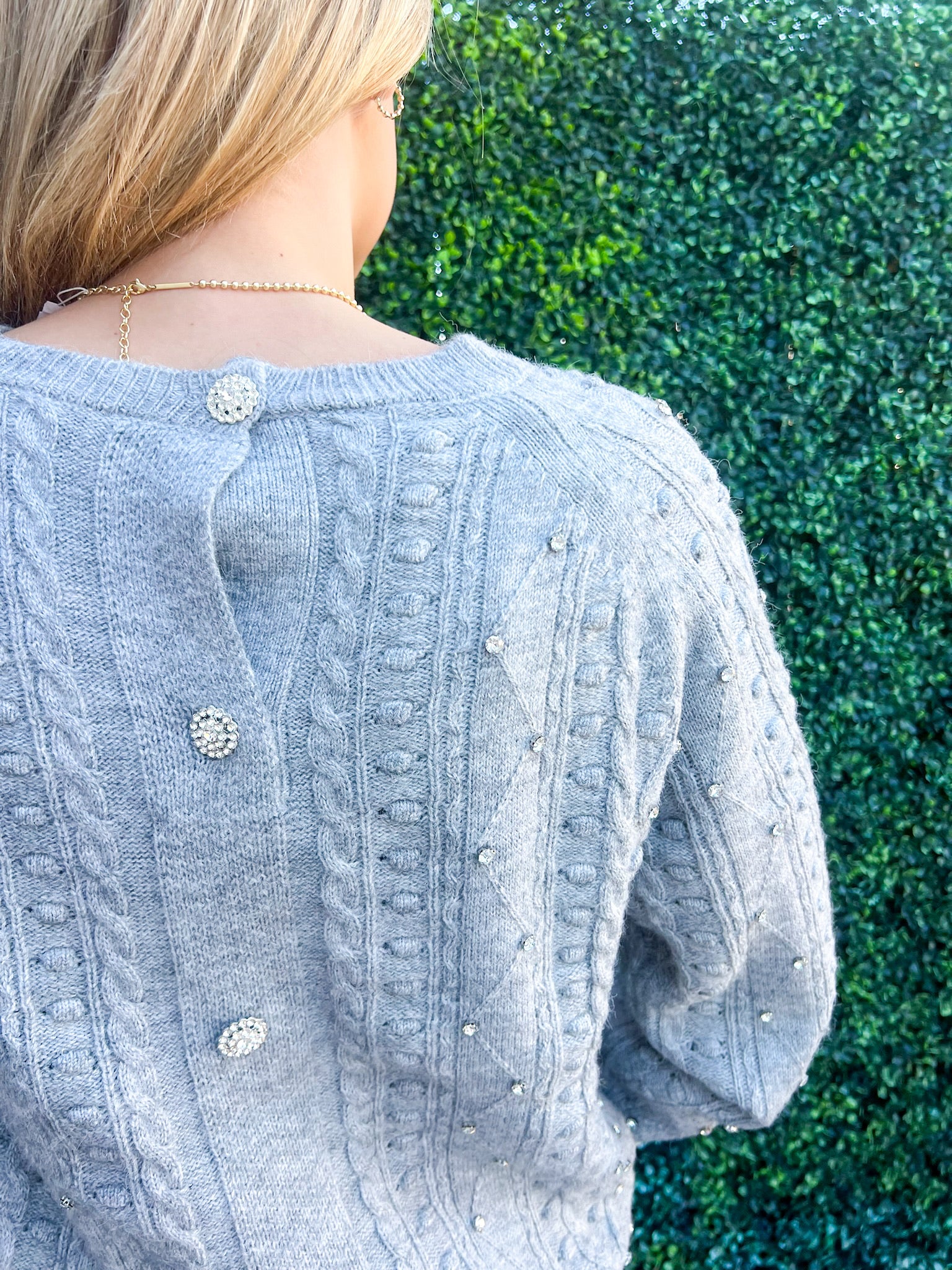 Carlotta Sweater - Marled Dk Gray - Southern Belle Boutique