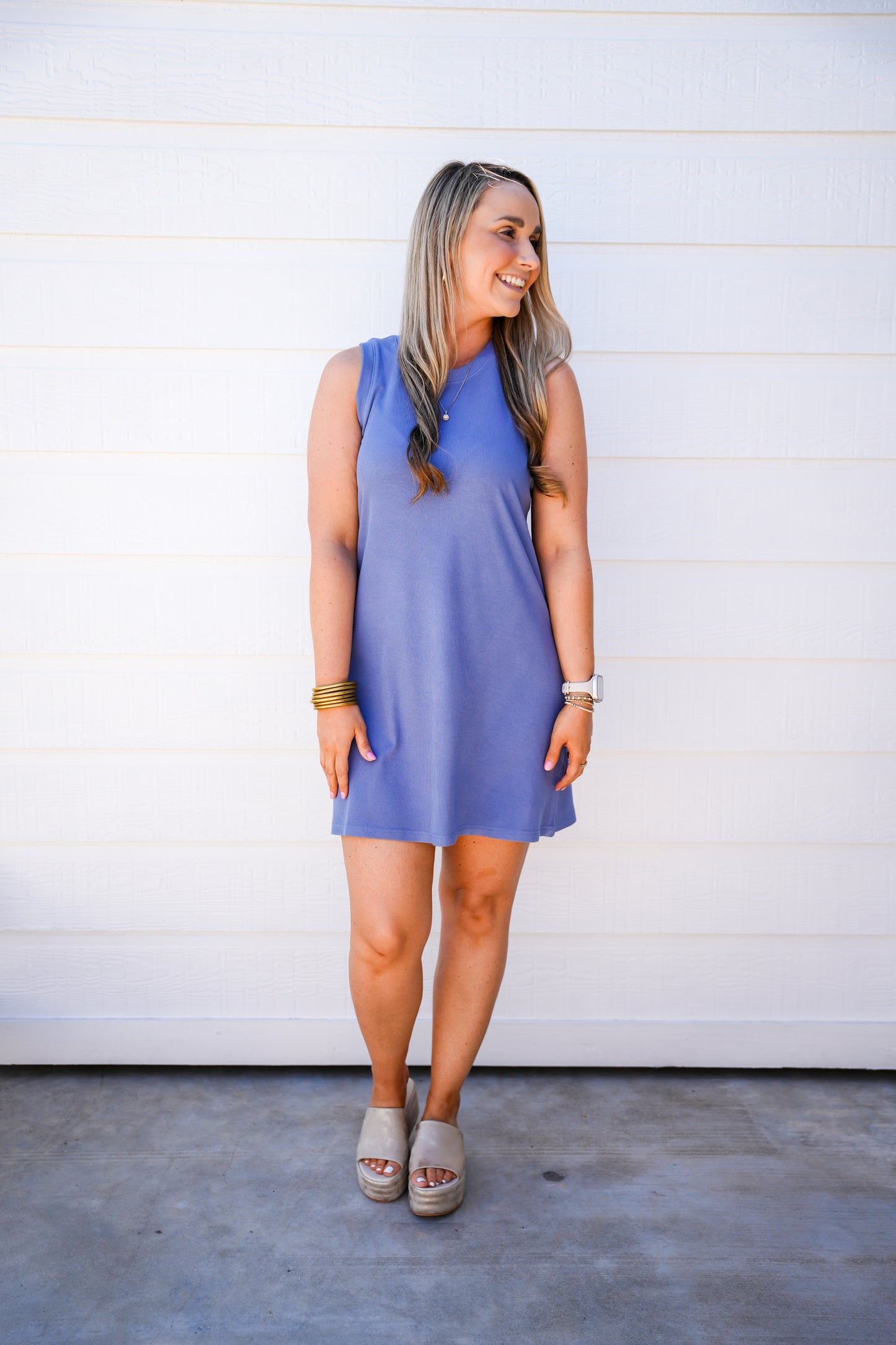 Justine Dress - Stormy Blue - Southern Belle Boutique