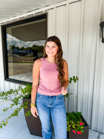 Cleo Tank - Woodrose - Southern Belle Boutique