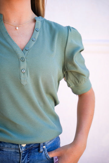 Tanner Top - Slate Green