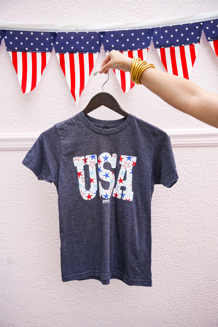 Starry USA Blue Youth Tee