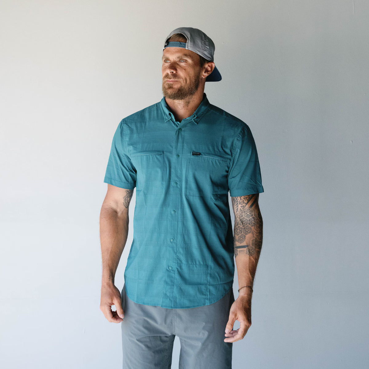Oysterman S/S Woven Shirt - North Sea Green - Southern Belle Boutique