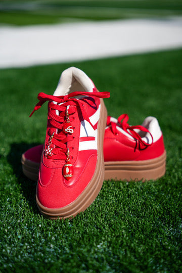 Topping Color Block Platform Sneaker - Red