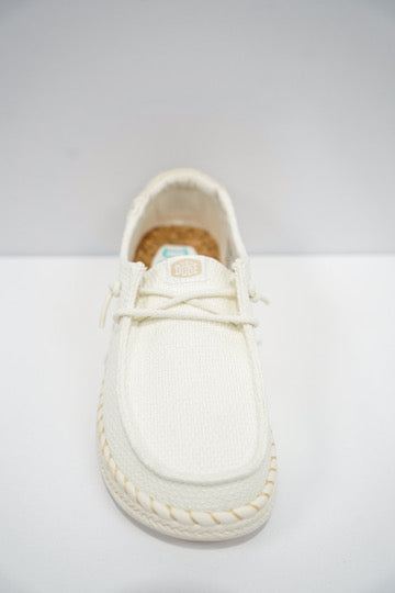 Wendy Espadrille Woven - White - Southern Belle Boutique