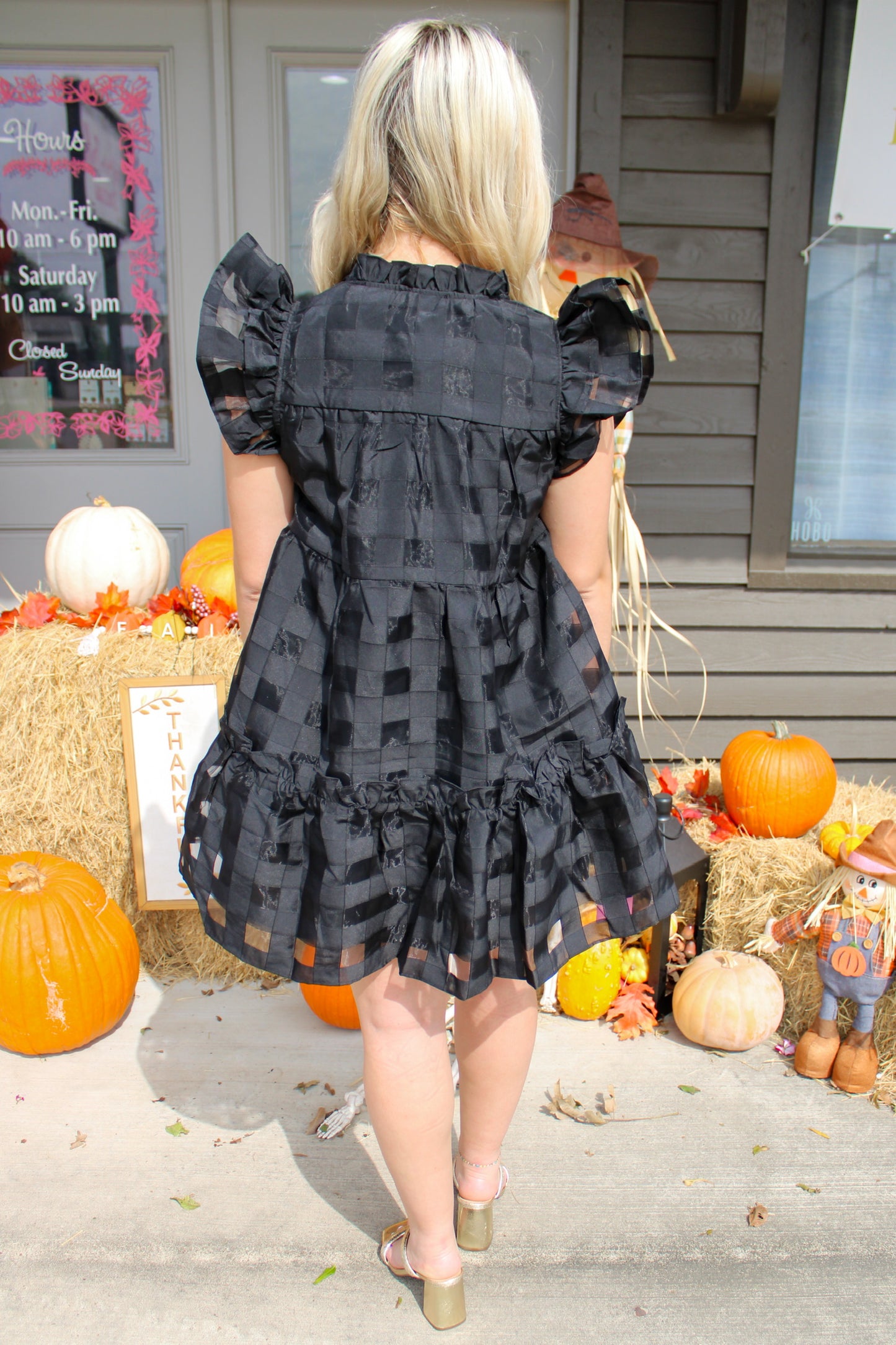 Aubrey Black Dress - Southern Belle Boutique