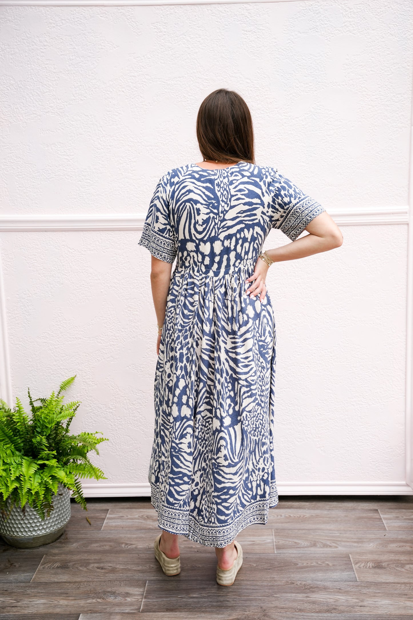 Blue Maggy Long Dress - Southern Belle Boutique