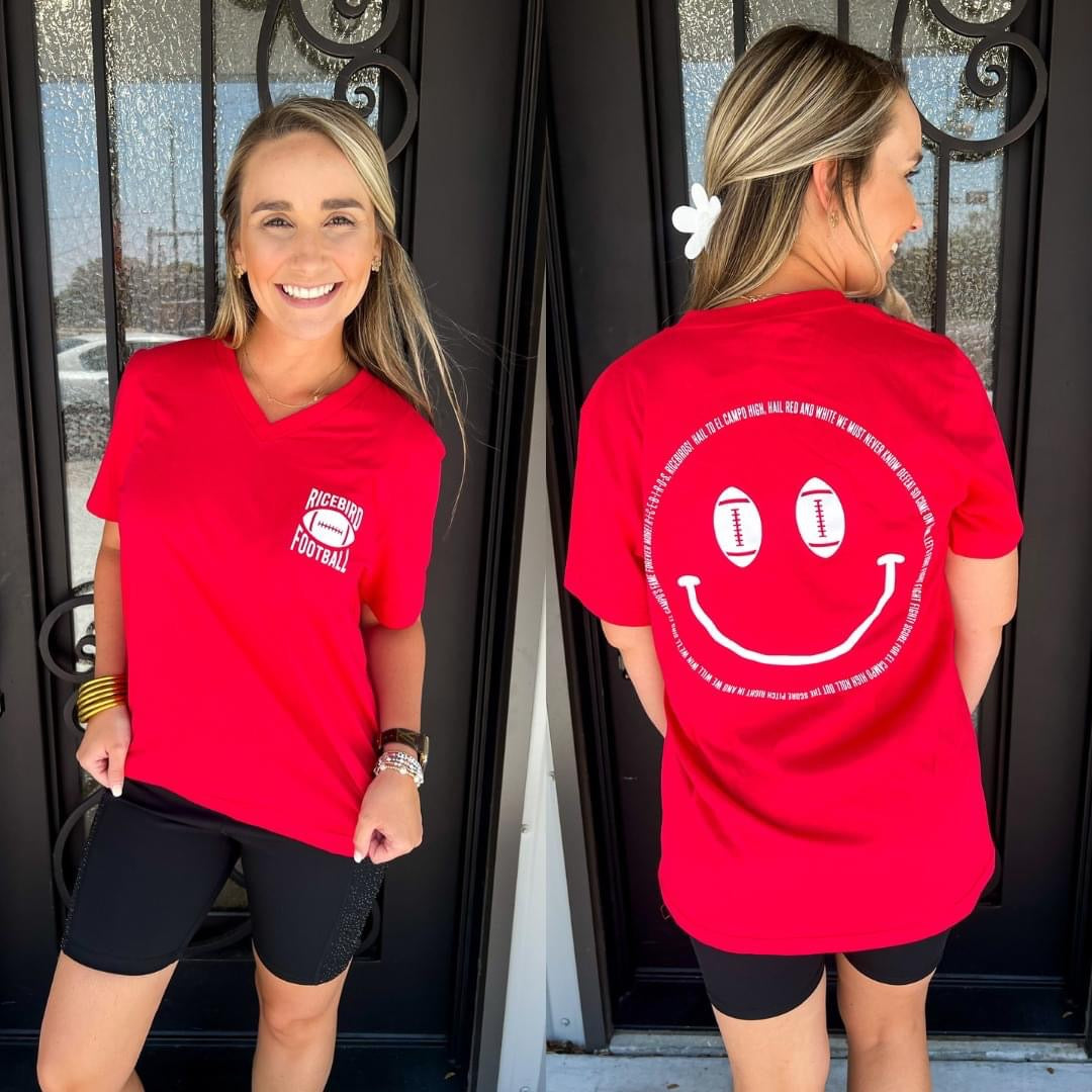 Ricebird Fight Song Red Tee - Southern Belle Boutique